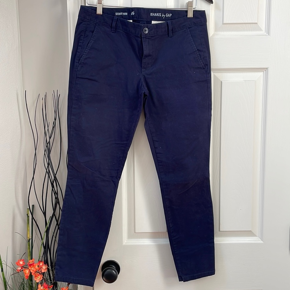 Navy Gap Skinny Khaki Pants
